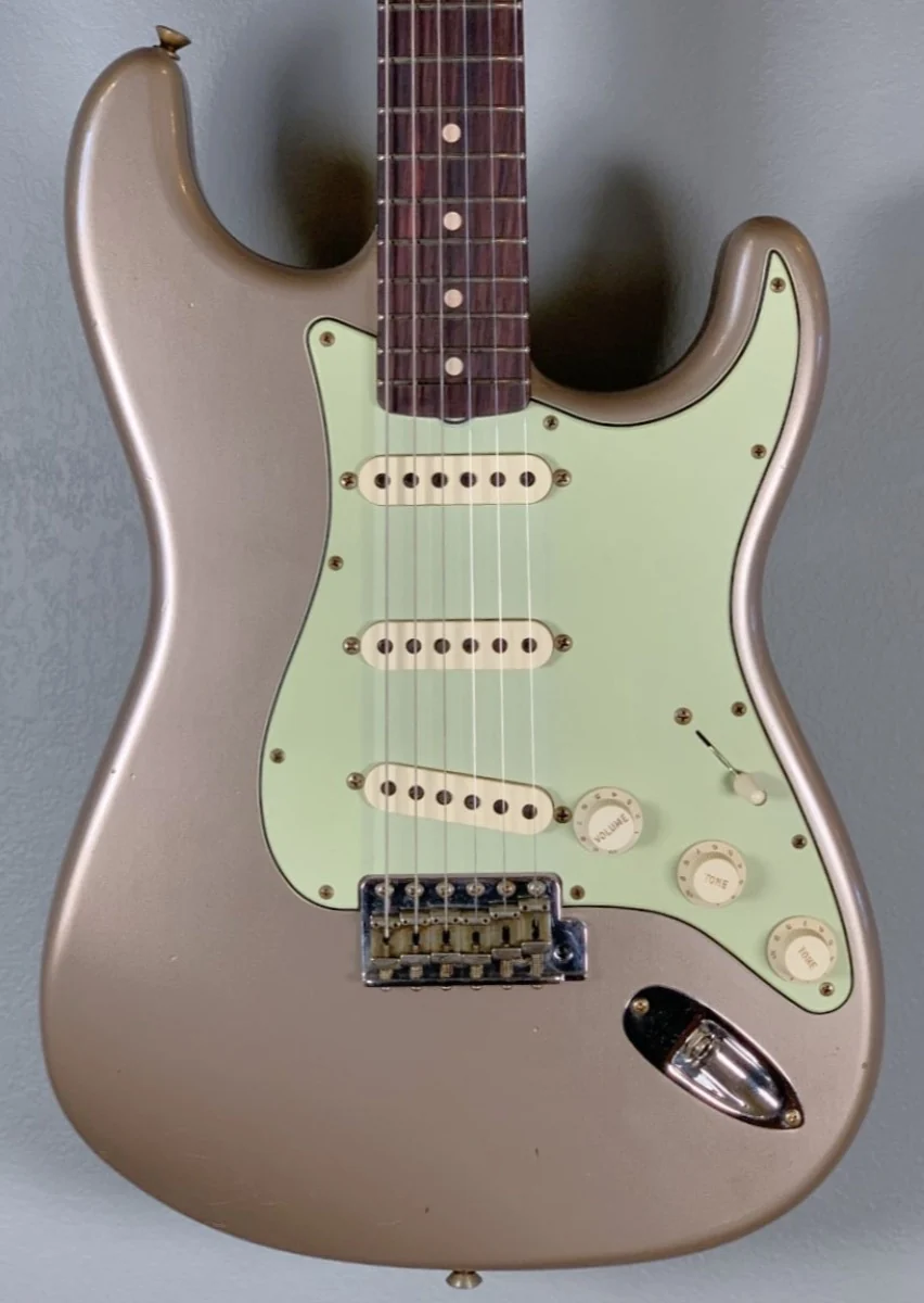 1960 Journeyman Relic Strat-Aged Shoreline Gold - Image 2