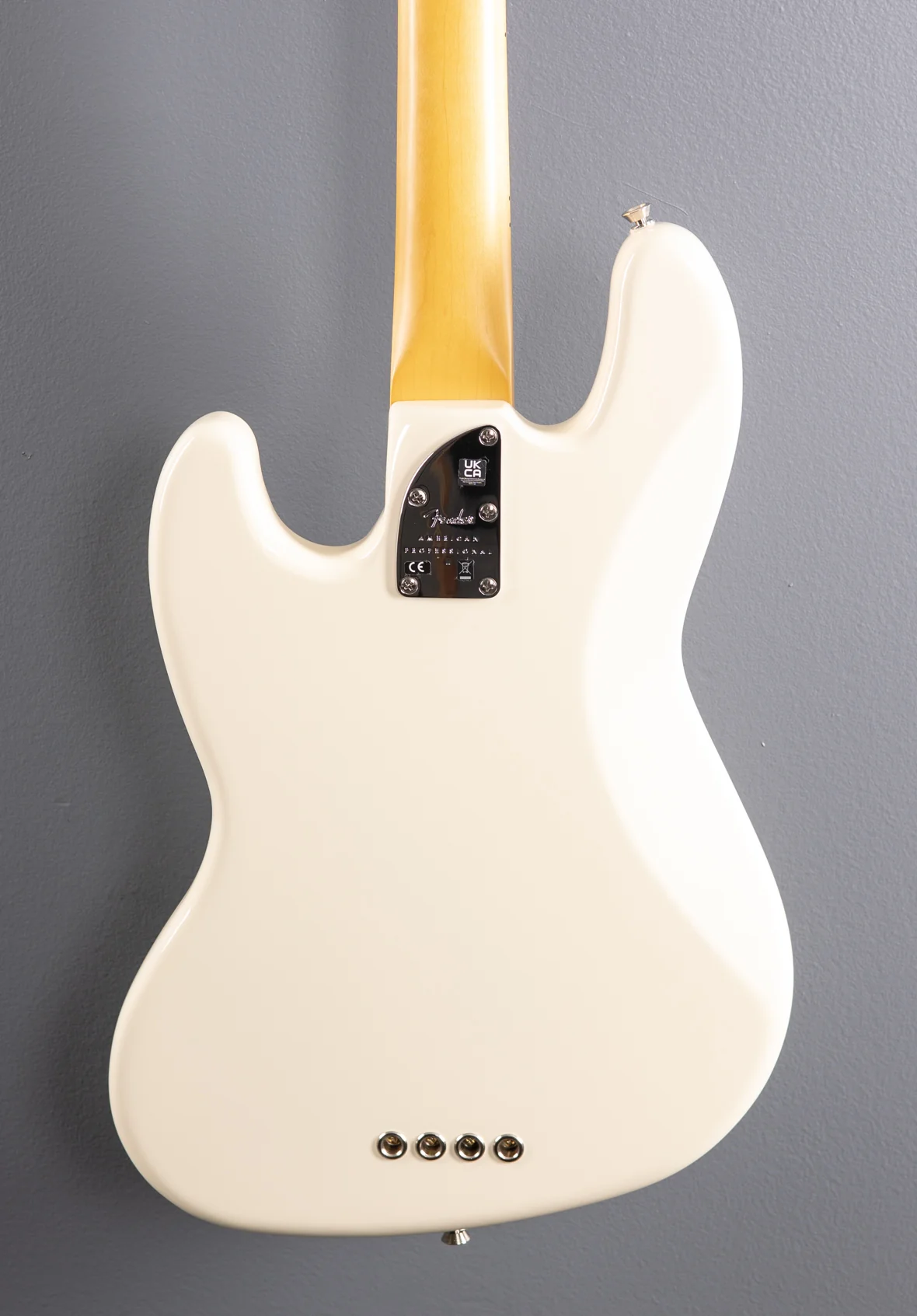 American Professional II Jazz Bass - Olympic White w/Maple - Image 4