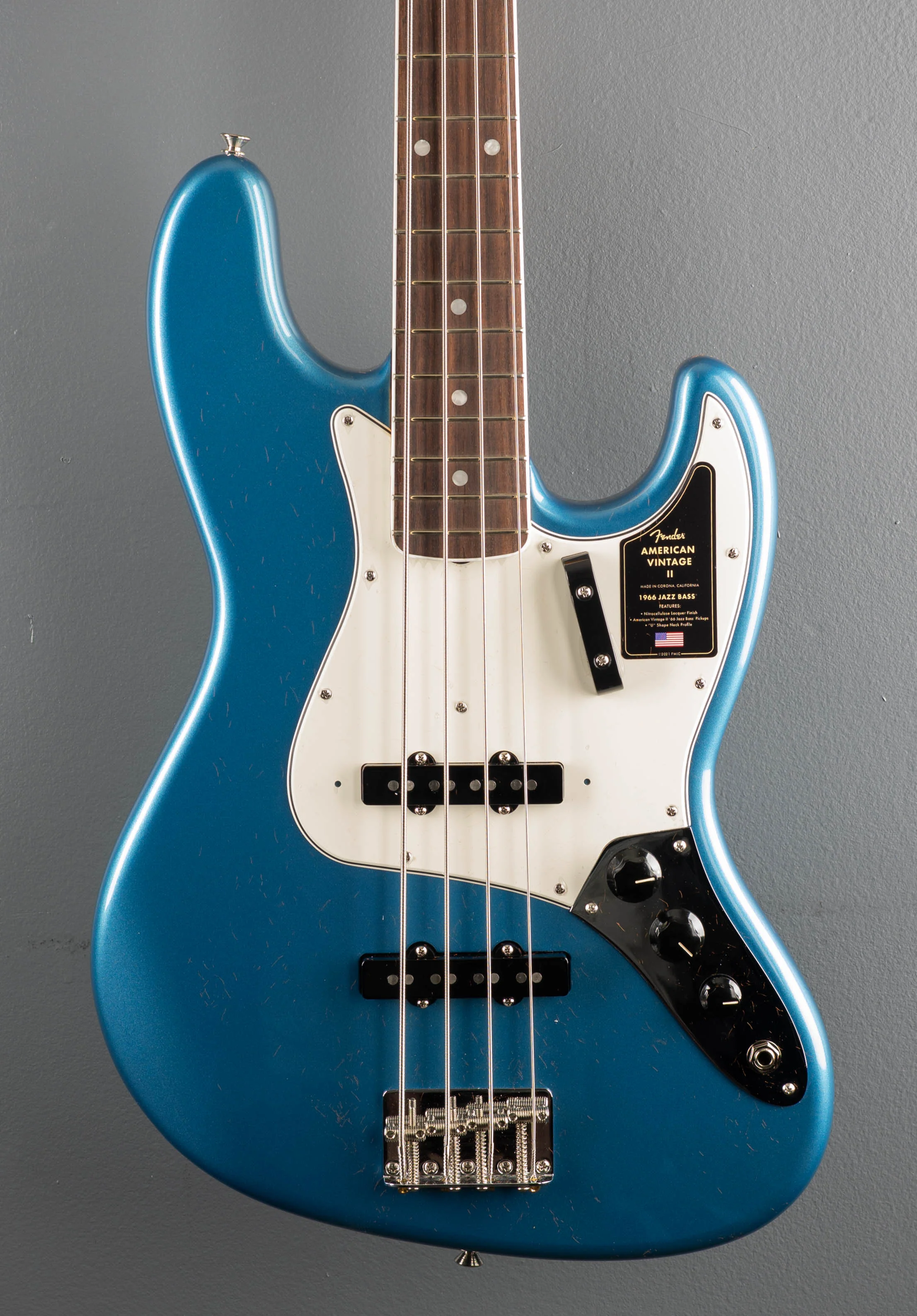 American Vintage II 1966 Jazz Bass - Lake Placid Blue - Image 2