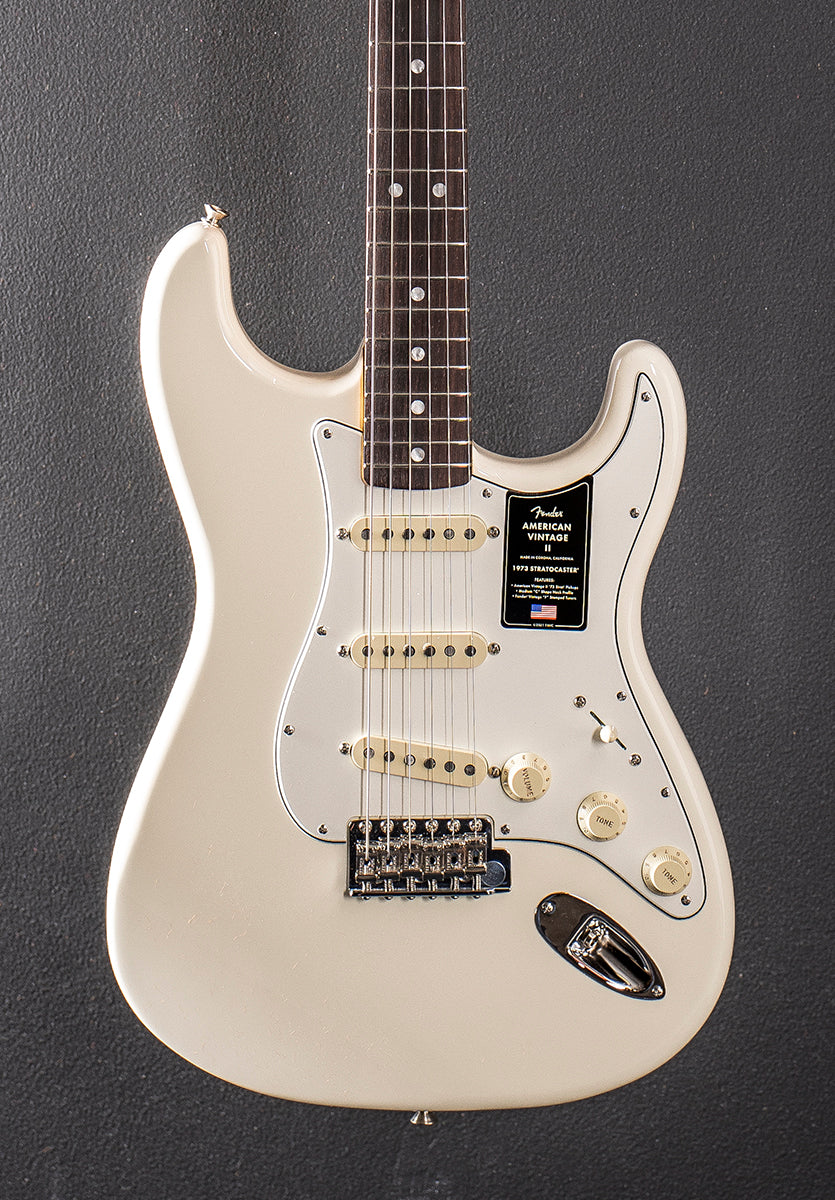 American Vintage II 1973 Stratocaster - Olympic White w/Rosewood - Image 2