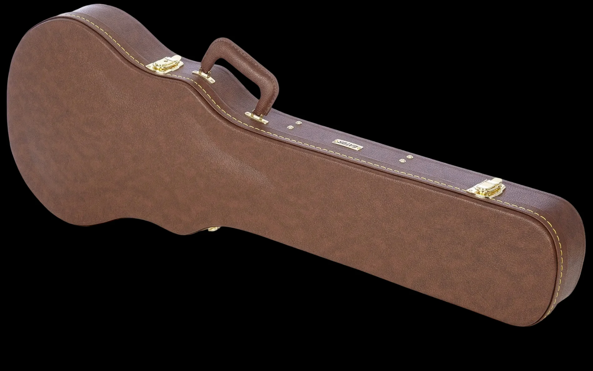 GW-LP-BROWN Deluxe Wood Case for Les Paul and Single Cutaway Electric Guitars - Image 2