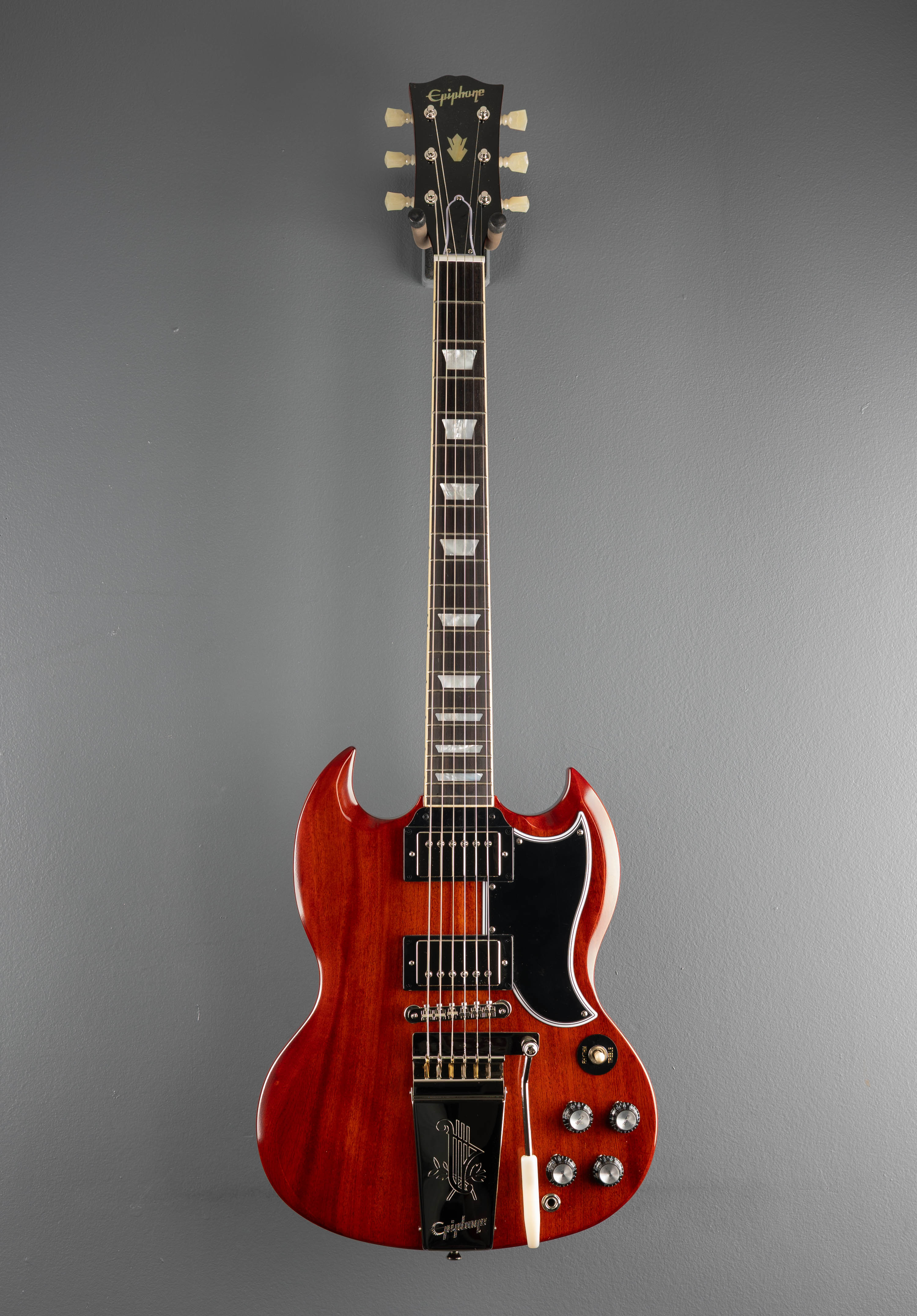"Inspired by Gibson Custom" 1964 SG Standard Reissue w/Maestro Vibrola - Cherry Red - Image 3