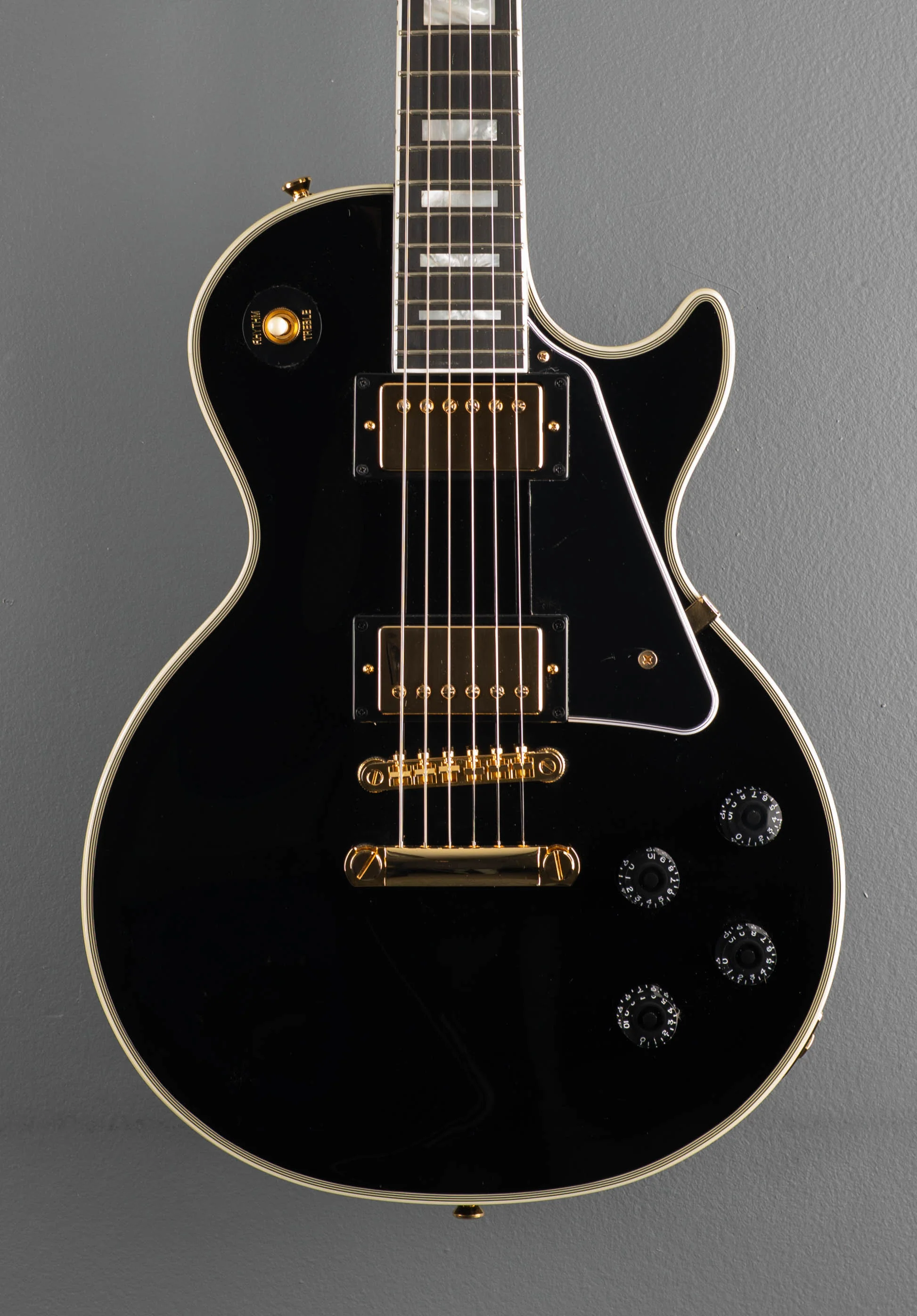 "Inspired by Gibson Custom" Les Paul Custom - Ebony - Image 2