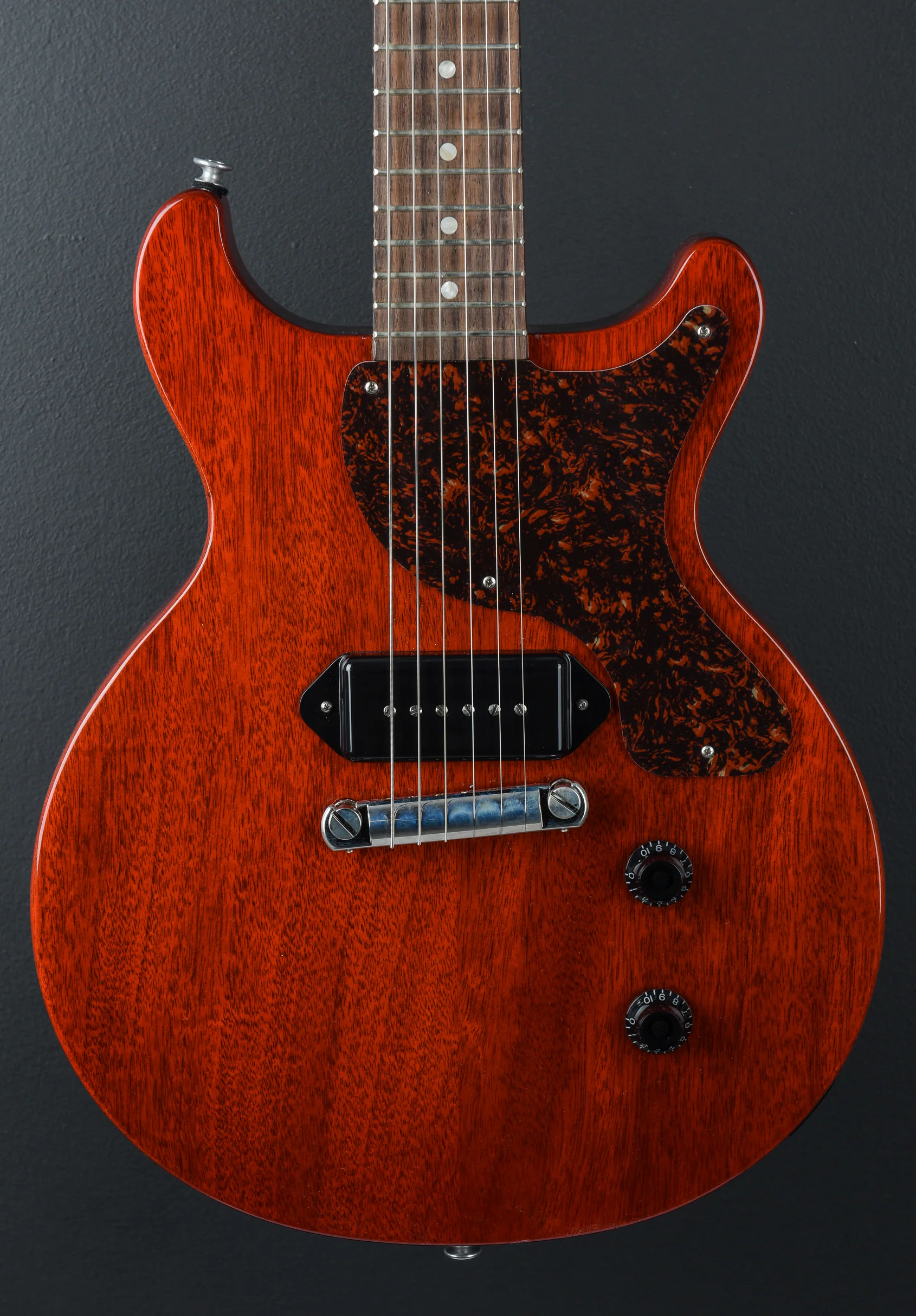 Les Paul Junior Double Cutaway - Vintage Cherry w/Tortoise Pickguard - Image 2