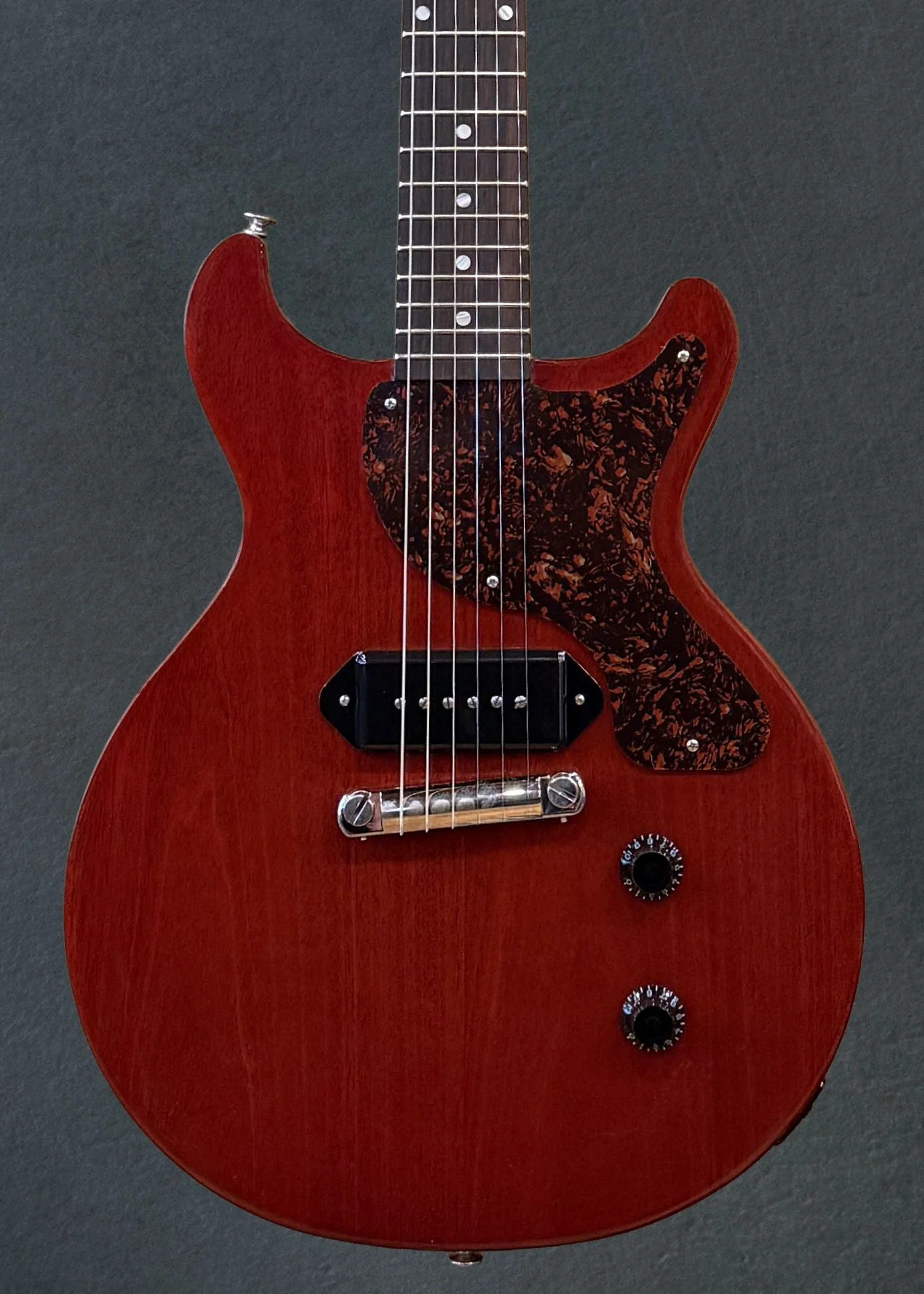 Les Paul Junior Double Cutaway - Vintage Cherry w/Tortoise Pickguard - Image 2