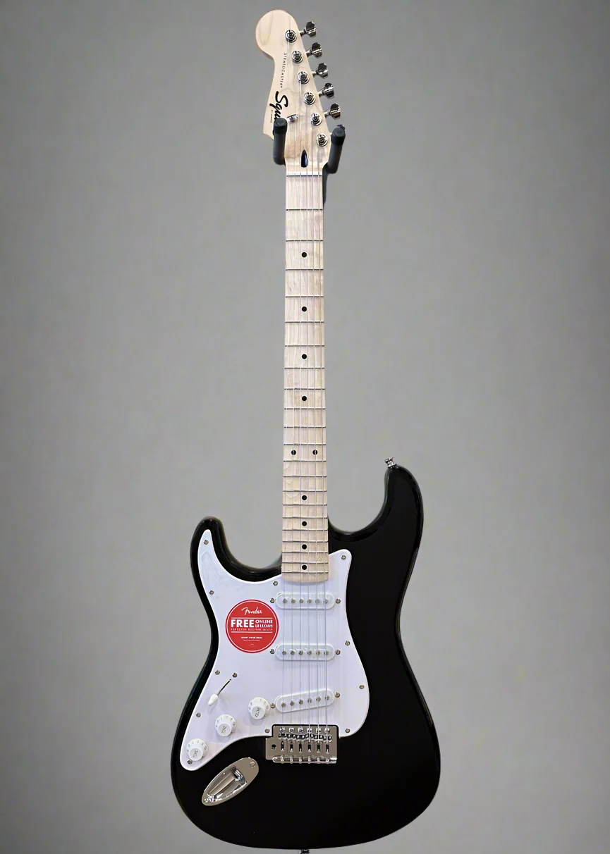 Sonic Stratocaster Left Hand - Black w/Maple - Image 3